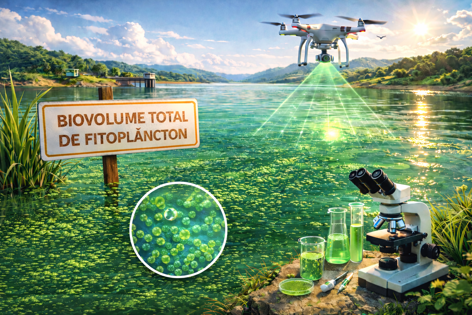Placa de biovolume total do fitopl&acirc;ncton